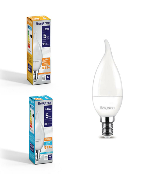 LED Leuchtmittel E14 Flamme C35T 5 Watt matt | 400 Lumen