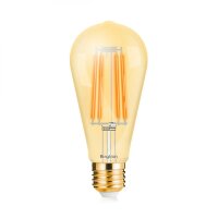 LED Leuchtmittel Filament E27 Kegel (ST64) 6 Watt warmweiß (2200 K)