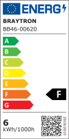 LED Leuchtmittel Filament E27 Kegel (ST64) 6 Watt warmweiß (2200 K)