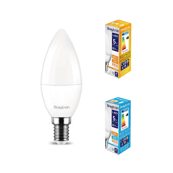 10er Sparpack | LED Leuchtmittel E14 Kerze C35 5 Watt...