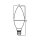 10er Sparpack | LED Leuchtmittel E14 Kerze C35 5 Watt | matt warmweiß (2700 K)