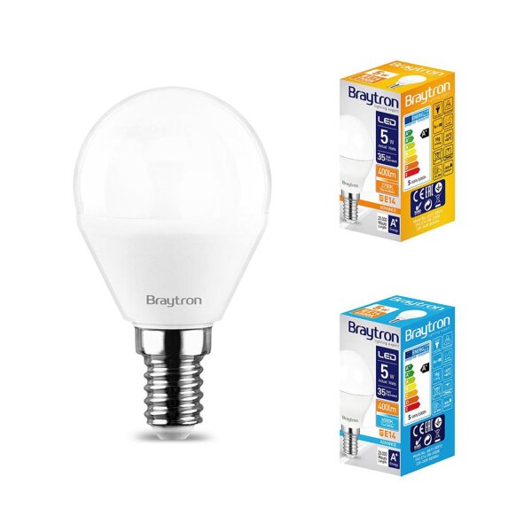 10er Sparpack | LED Leuchtmittel E14 Kugel P45 5 Watt | matt