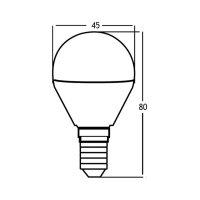 10er Sparpack | LED Leuchtmittel E14 Kugel P45 5 Watt | matt
