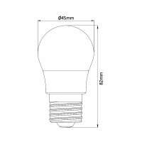 10er Sparpack | LED Leuchtmittel E27 5 Watt | Kugel G45