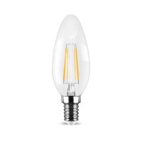 10er Sparpack | LED Leuchtmittel E14 Kerze C35 4W Filament warmweiß (2700 K)