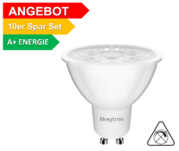 10er Sparpack | LED Leuchtmittel GU10 COB 5W | 38° | 350 Lumen