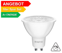 10er Sparpack | LED Leuchtmittel GU10 COB 5W | 38°