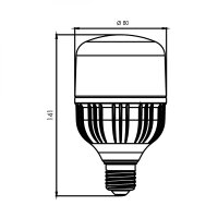 LED Leuchtmittel E27 18W | T80