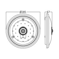 LED Deckenleuchte mit Bewegungsmelder 15W (290mm)