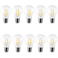 10er Sparpack | LED Leuchtmittel Filament E27 Standard (A60) 7 Watt | 806 Lumen | kaltweiß (6500 K)