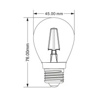 LED Leuchtmittel E27 4 Watt | Filament | Kugel G45 warmweiß (2700 K)