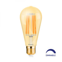 LED Leuchtmittel Filament E27 Kegel (ST64) 6 Watt |...