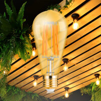 LED Leuchtmittel Filament E27 Kegel (ST64) 6 Watt | dimmbar | 515 Lumen | warmwei&szlig; (2200 K)