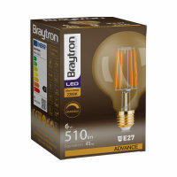 LED Leuchtmittel Filament Bernstein E27 Kugel Globe (G95,...