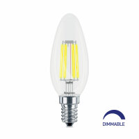 LED Leuchtmittel E14 Filament Kerze klar C35 4W | dimmbar...