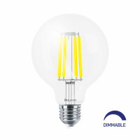 LED Leuchtmittel Filament E27 Kugel Globe (G95, 95mm Durchmesser) 7 Watt | dimmbar | 806 Lumen | warmwei&szlig; (2700 K)