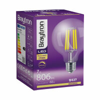 LED Leuchtmittel Filament E27 Kugel Globe (G95, 95mm Durchmesser) 7 Watt | dimmbar warmweiß (2700 K)