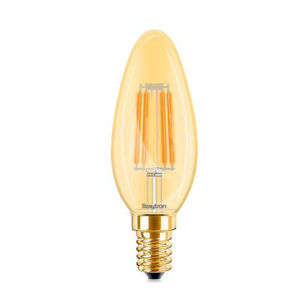 LED Leuchtmittel E14 Filament Kerze | bernstein | C35 4W...