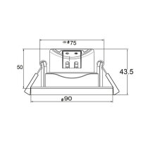 LED Einbauspot 10 Watt G1 | weiß | rund | schwenkbar | IP20