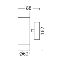 LED Wandleuchte RITA-S 2-flammig | Edelstahl | GU10