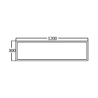 Aufbaurahmen für LED Panel 120 x 30 cm weiß