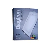 LED Panel Einbauleuchte rechteckig 6 Watt | 12 x 12cm (10 cm Deckenausschnitt) | IP20