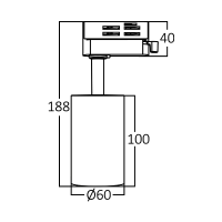 LED Schienen-Strahler Beta | GU10 | 3 Phasen | IP20