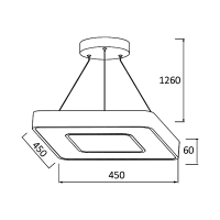 LED Deckenleuchte BLADE PD | 36W | eckig | holz