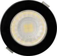 LED Einbauspot Minispot 3 Watt | rund | schwarz | IP54