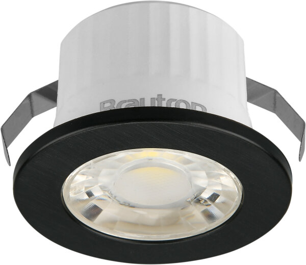 LED Einbauspot Minispot 3 Watt | rund | schwarz | IP54 | warmweiß (3000 K)