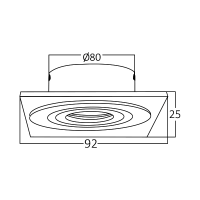 LED Einbaustrahler SPOTI S | GU10 | eckig | IP20 | schwarz | schwenkbar