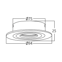 LED Einbaustrahler SPOTTI S | GU10 | rund | IP20 | schwarz | schwenkbar