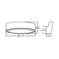 LED Wandleuchte D 12W | rund | IP65 | grau mit Wandbefestigung