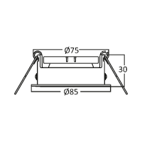 LED Einbaustrahler BETA RR | GU10 | rund | IP20