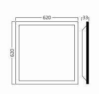 LED Deckenpanel Deckenleuchte Einbauleuchte Backlight | 40 Watt | 62 x 62 cm