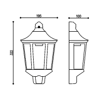 LED Wandleuchte DUBLIN WL | E27 | IP44