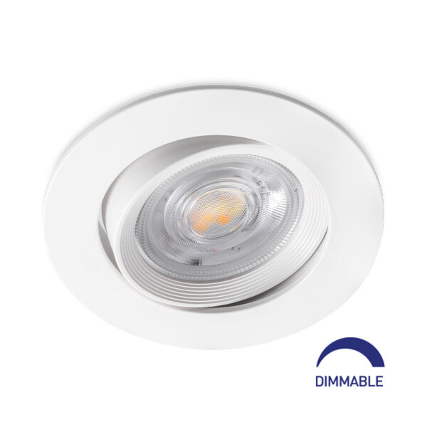 LED Einbauspot Einbaustrahler 7W weiß rund IP40 schwenkbar dimmbar Ø 7,0 cm (deckenausschnitt)