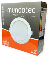 LED Panel Einbauleuchte rund 6W IP40 Ø 11,5 cm (deckenausschnitt) neutralweiß (4000 K)