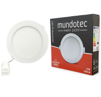 LED Panel Einbauleuchte rund 12W IP40 Ø 15,5 cm...