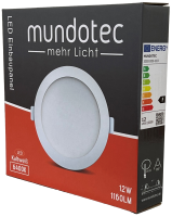 LED Panel Einbauleuchte rund 12W IP40 Ø 15,5 cm (deckenausschnitt) kaltweiß (6400 K)