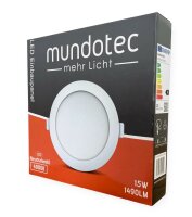 LED Panel Einbauleuchte rund 15W IP40 Ø 18,5 cm (deckenausschnitt) neutralweiß (4000 K)