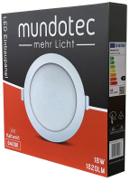 LED Panel Einbauleuchte rund 18W IP40 Ø 21,0 cm (deckenausschnitt) kaltweiß (6400 K)