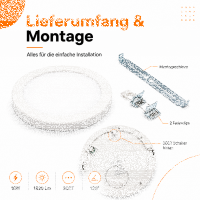 LED Aufbauleuchte Deckenleuchte 18 Watt rund IP20 CCT 3000K/4000K/6500K