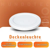 LED Aufbauleuchte Deckenleuchte 18 Watt rund IP20 CCT 3000K/4000K/6500K