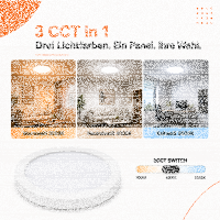 LED Aufbauleuchte Deckenleuchte 24 Watt rund IP20 CCT 3000K/4000K/6500K
