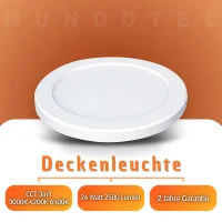 LED Aufbauleuchte Deckenleuchte 24 Watt rund IP20 CCT 3000K/4000K/6500K