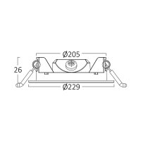 LED Panel Einbauleuchte rund 18W | Dimmbar | IP40 Ø 20,5 cm (deckenausschnitt) | weiß