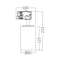 LED Schienen-Strahler | 30W | schwarz | CCT | 3 Phasen