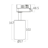 LED Schienen-Strahler | GU10 | 3 Phasen | IP20 | schwarz