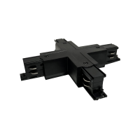 Verbindungsstück für 3-Phasen Schiene | X-Form | schwarz